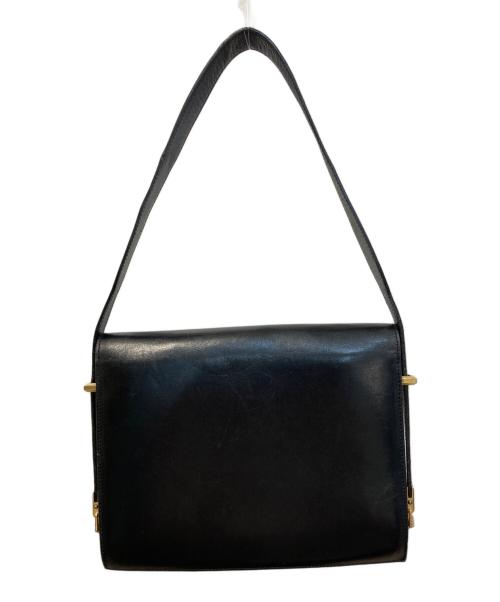 CELINE（セリーヌ）CELINE (セリーヌ) フラップショルダーバッグ ブラックの古着・服飾アイテム