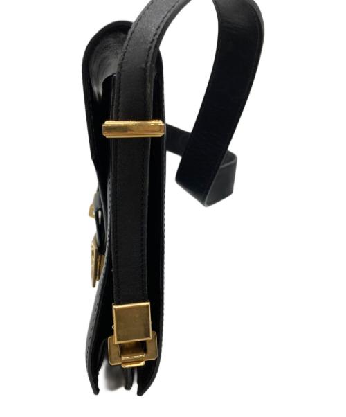 CELINE（セリーヌ）CELINE (セリーヌ) フラップショルダーバッグ ブラックの古着・服飾アイテム