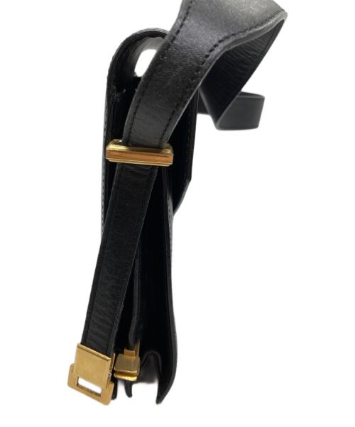 CELINE（セリーヌ）CELINE (セリーヌ) フラップショルダーバッグ ブラックの古着・服飾アイテム