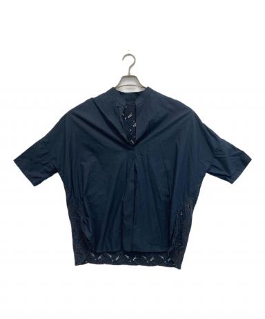 ビアズリー サッカーフレンチブラウス(中古) 中古・古着通販】BEARDSLEY (ビアズリー) ボタニカル刺繍切替ブラウス