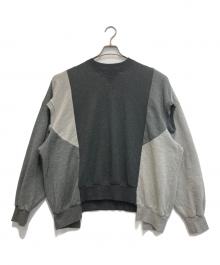 usedig（ユーズディッグ）の古着「Paneled Pullover Sweat/切替スウェット」｜グレー