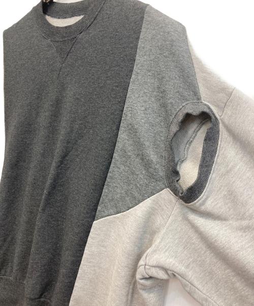 usedig（ユーズディッグ）usedig (ユーズディッグ) Paneled Pullover Sweat/切替スウェット グレー サイズ:FREEの古着・服飾アイテム