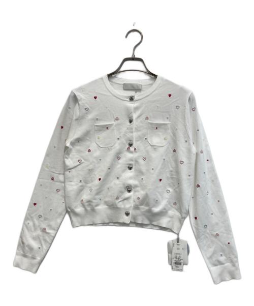CELFORD（セルフォード）CELFORD (セルフォード) UVカット ハート刺繍ポケットカーディガン ホワイト サイズ:FREE 未使用品の古着・服飾アイテム
