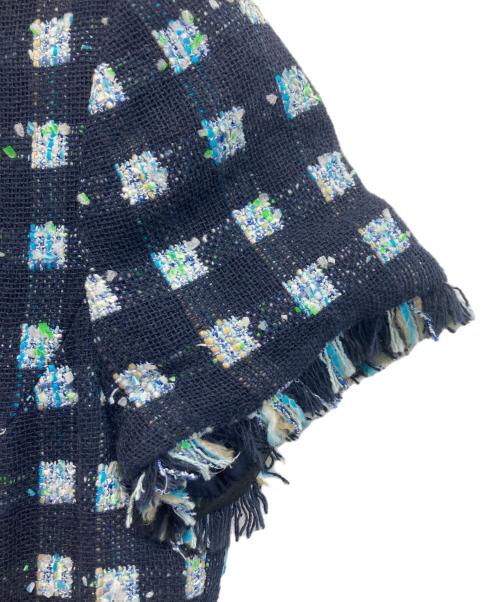 BROOKS BROTHERS（ブルックスブラザーズ）BROOKS BROTHERS (ブルックスブラザーズ) ツイード ドレス ワンピース ネイビーの古着・服飾アイテム
