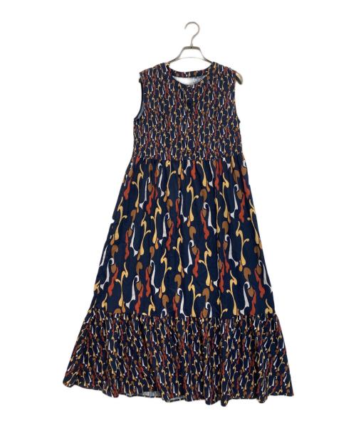 GRACE CONTINENTAL（（グレースコンチネンタル）GRACE CONTINENTAL (（グレースコンチネンタル) キカパターンワンピース ネイビー サイズ:36の古着・服飾アイテム