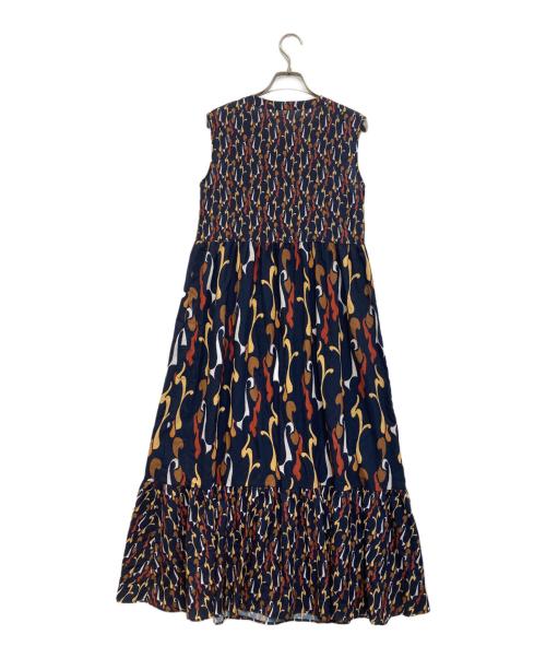 GRACE CONTINENTAL（（グレースコンチネンタル）GRACE CONTINENTAL (（グレースコンチネンタル) キカパターンワンピース ネイビー サイズ:36の古着・服飾アイテム