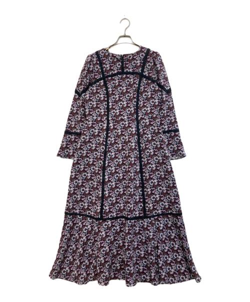 GRACE CONTINENTAL（（グレースコンチネンタル）GRACE CONTINENTAL (（グレースコンチネンタル) 小花パッチレース切替ワンピース ピンク×レッド サイズ:38の古着・服飾アイテム