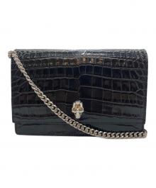 ALEXANDER McQUEEN（アレキサンダーマックイーン）の古着「スカル チェーンショルダーバッグ」｜ブラック