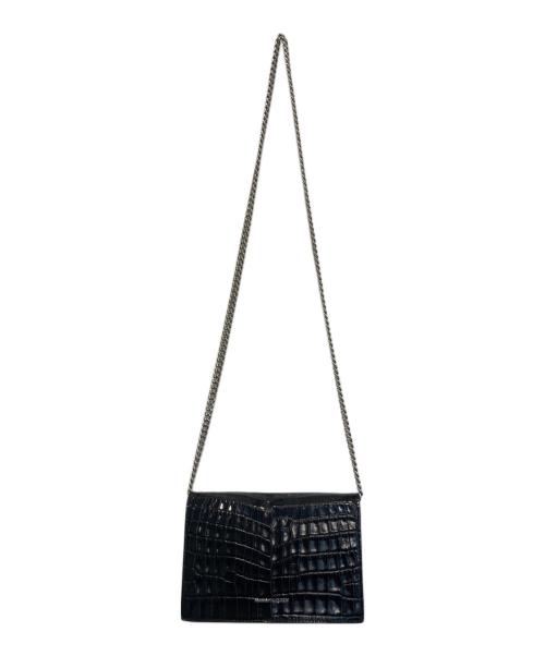 ALEXANDER McQUEEN（アレキサンダーマックイーン）ALEXANDER McQUEEN (アレキサンダーマックイーン) スカル チェーンショルダーバッグ ブラックの古着・服飾アイテム