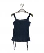 JOHN MASON SMITHジョンメイソンスミス）の古着「COTTON EYELET RIB UP DOWN CAMISOLE」｜グレー