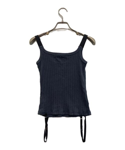 JOHN MASON SMITH（ジョンメイソンスミス）JOHN MASON SMITH (ジョンメイソンスミス) COTTON EYELET RIB UP DOWN CAMISOLE グレー サイズ:38の古着・服飾アイテム