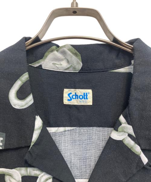 Schott（ショット）Schott (ショット) HAWAIIAN SHT CHAIN /アロハシャツ ブラック サイズ:XLの古着・服飾アイテム