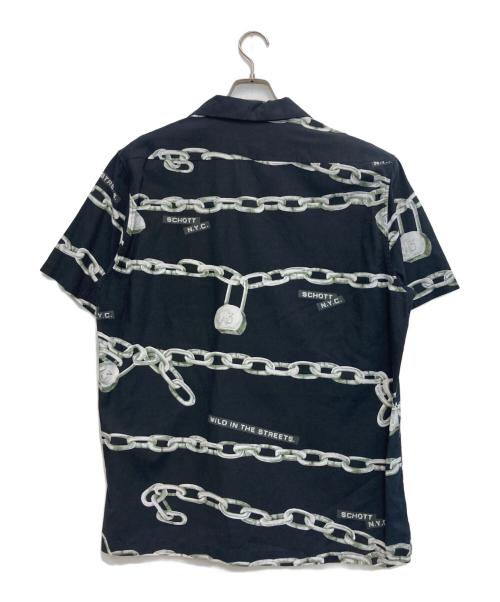 Schott（ショット）Schott (ショット) HAWAIIAN SHT CHAIN /アロハシャツ ブラック サイズ:XLの古着・服飾アイテム