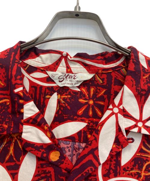 Star OF HOLLYWOOD（スターオブハリウッド）STAR OF HOLLYWOOD (スターオブハリウッド) アロハシャツ レッド サイズ:XLの古着・服飾アイテム