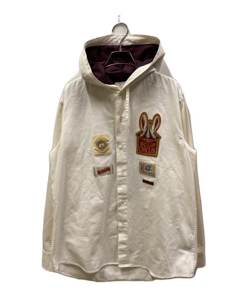 KARL HELMUT（カールヘルム）KARL HELMUT (カールヘルム) ウサギ刺繍フーディーシャツ ホワイト サイズ:Lの古着・服飾アイテム