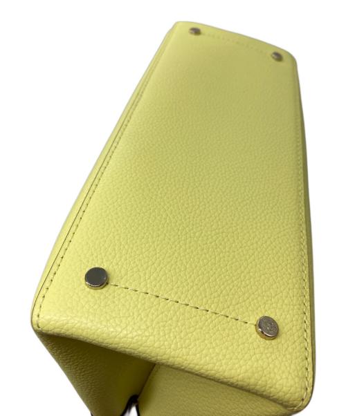 Kate Spade（ケイトスペード）Kate Spade (ケイトスペード) バイカラー2WAYミニサッチェルバッグ ホワイト×イエローの古着・服飾アイテム