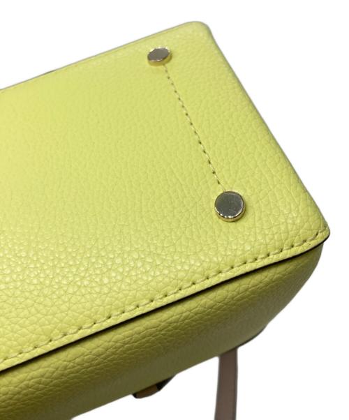 Kate Spade（ケイトスペード）Kate Spade (ケイトスペード) バイカラー2WAYミニサッチェルバッグ ホワイト×イエローの古着・服飾アイテム