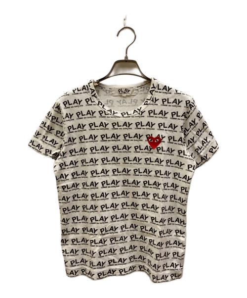 PLAY COMME des GARCONS（プレイコムデギャルソン）PLAY COMME des GARCONS (プレイコムデギャルソン) プリントTシャツ ホワイト×ブラック サイズ:Mの古着・服飾アイテム