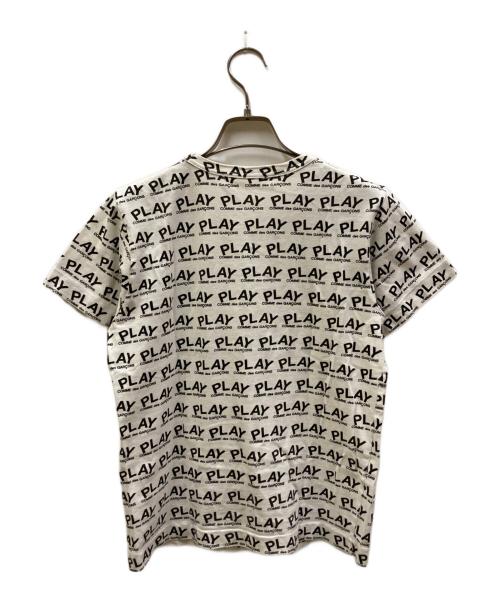 PLAY COMME des GARCONS（プレイコムデギャルソン）PLAY COMME des GARCONS (プレイコムデギャルソン) プリントTシャツ ホワイト×ブラック サイズ:Mの古着・服飾アイテム
