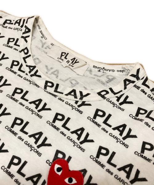 PLAY COMME des GARCONS（プレイコムデギャルソン）PLAY COMME des GARCONS (プレイコムデギャルソン) プリントTシャツ ホワイト×ブラック サイズ:Mの古着・服飾アイテム