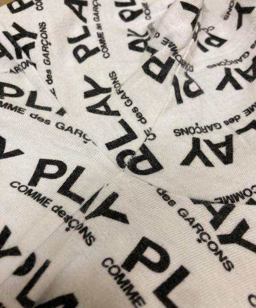PLAY COMME des GARCONS（プレイコムデギャルソン）PLAY COMME des GARCONS (プレイコムデギャルソン) プリントTシャツ ホワイト×ブラック サイズ:Mの古着・服飾アイテム