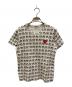PLAY COMME des GARCONS（プレイコムデギャルソン）の古着「プリントTシャツ」｜ホワイト×ブラック