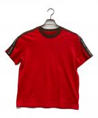 stussyステューシー）の古着「切替Tシャツ」｜レッド