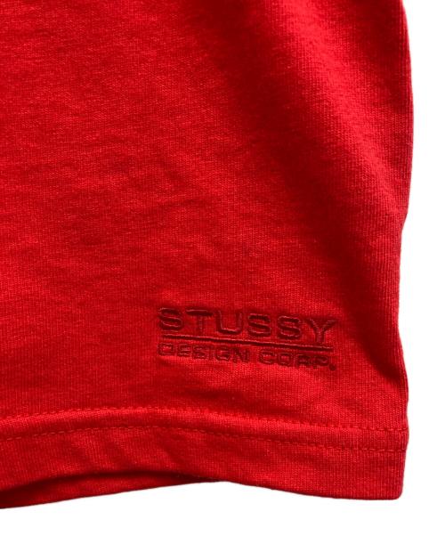 stussy（ステューシー）stussy (ステューシー) 切替Tシャツ レッド サイズ:Sの古着・服飾アイテム