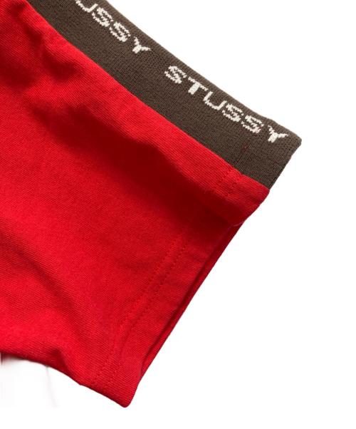 stussy（ステューシー）stussy (ステューシー) 切替Tシャツ レッド サイズ:Sの古着・服飾アイテム