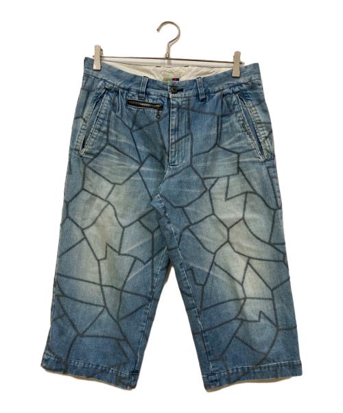 FACETASM（ファセッタズム）FACETASM (ファセッタズム) パッチワークハーフデニムパンツ インディゴ サイズ:Mの古着・服飾アイテム
