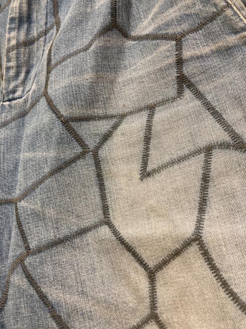 FACETASM（ファセッタズム）FACETASM (ファセッタズム) パッチワークハーフデニムパンツ インディゴ サイズ:Mの古着・服飾アイテム
