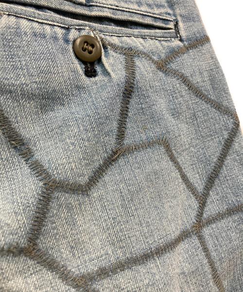 FACETASM（ファセッタズム）FACETASM (ファセッタズム) パッチワークハーフデニムパンツ インディゴ サイズ:Mの古着・服飾アイテム