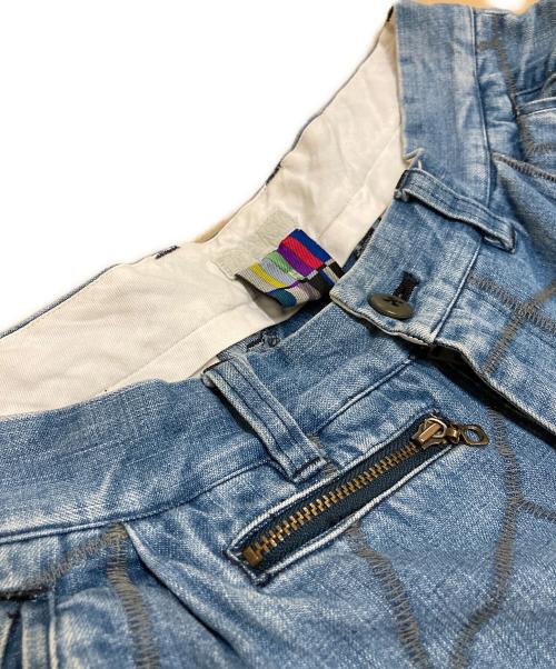 FACETASM（ファセッタズム）FACETASM (ファセッタズム) パッチワークハーフデニムパンツ インディゴ サイズ:Mの古着・服飾アイテム
