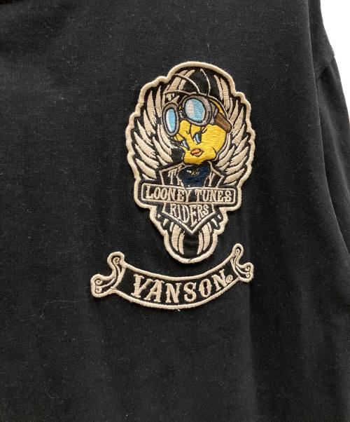 VANSON（バンソン）VANSON (バンソン) LOONEY TUNES ブラック サイズ:XLの古着・服飾アイテム
