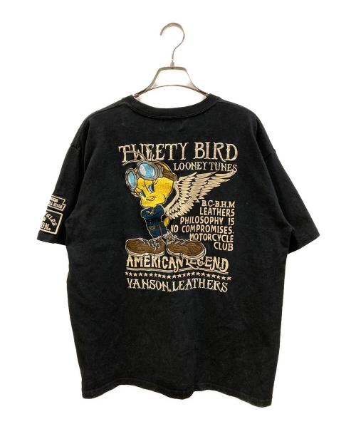 VANSON（バンソン）VANSON (バンソン) LOONEY TUNES ブラック サイズ:XLの古着・服飾アイテム