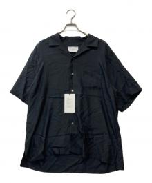 ssstein（シュタイン）の古着「Cupro Twill Oversized Open Collar S/S Shirt」｜ブラック