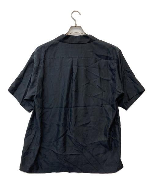 ssstein（シュタイン）ssstein (シュタイン) Cupro Twill Oversized Open Collar S/S Shirt ブラック サイズ:Sの古着・服飾アイテム