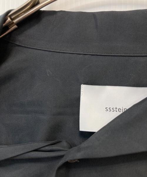 ssstein（シュタイン）ssstein (シュタイン) Cupro Twill Oversized Open Collar S/S Shirt ブラック サイズ:Sの古着・服飾アイテム