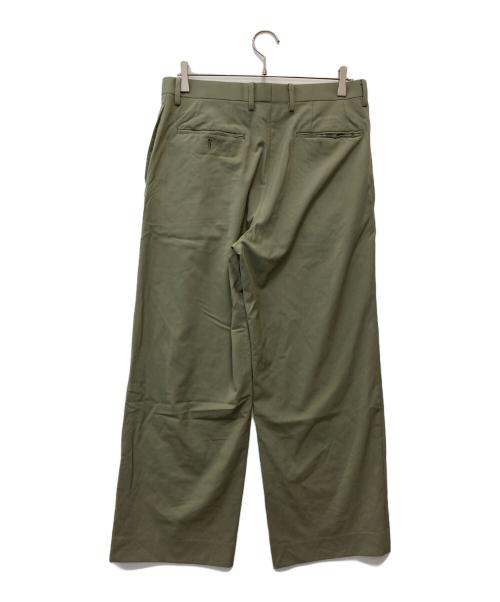 AURALEE（オーラリー）AURALEE (オーラリー) ULTRA FINE TROPICAL WOOL TWO-TUCK SLACKS オリーブ サイズ:4の古着・服飾アイテム