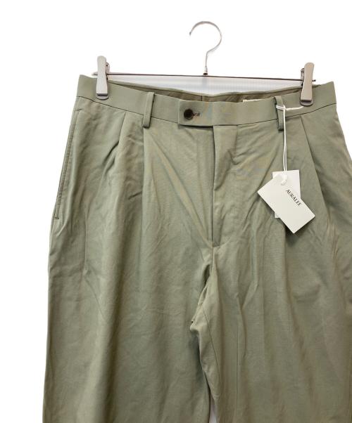 AURALEE（オーラリー）AURALEE (オーラリー) ULTRA FINE TROPICAL WOOL TWO-TUCK SLACKS オリーブ サイズ:4の古着・服飾アイテム