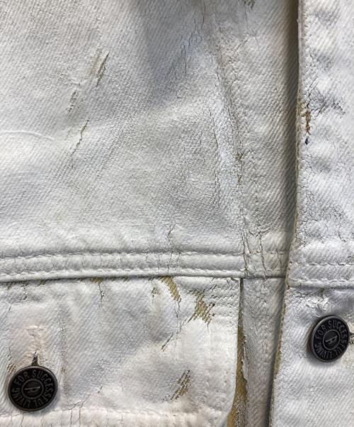 DIESEL（ディーゼル）DIESEL (ディーゼル) D-BARCY ペンキ加工 デニムジャケット ホワイト サイズ:Mの古着・服飾アイテム