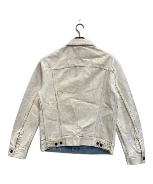 DIESEL（ディーゼル）DIESEL (ディーゼル) D-BARCY ペンキ加工 デニムジャケット ホワイト サイズ:Mの古着・服飾アイテム