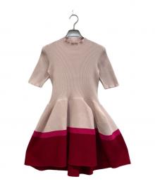 CFCL（シーエフシーエル）の古着「POTTERY SHORT SLEEVE MINI DRESS」｜ピンク