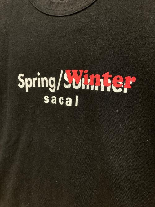 sacai（サカイ）sacai (サカイ) サイドジップロゴTシャツ ブラック サイズ:2の古着・服飾アイテム