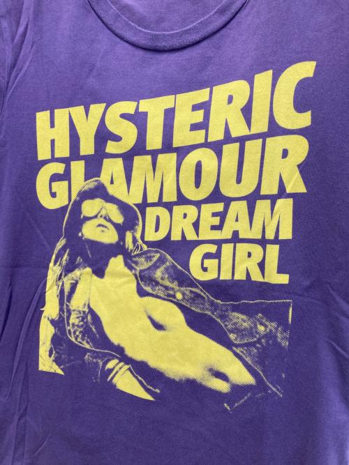 Hysteric Glamour（ヒステリックグラマー）Hysteric Glamour (ヒステリックグラマー) ヒスガールプリントTシャツ パープル サイズ:FREEの古着・服飾アイテム
