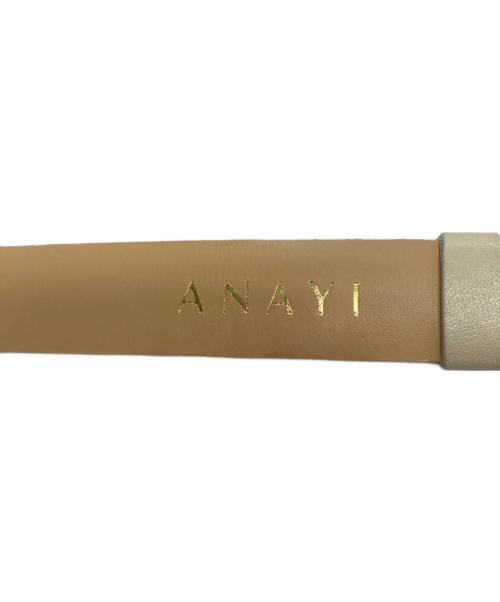 ANAYI（アナイ）ANAYI (アナイ) クリスタルバックルベルト ホワイトの古着・服飾アイテム