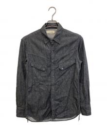 YCHAI（イカイ）の古着「WESTERN/ウェスタン コットンリネンダンガリーソリッドウエスタンシャツ」｜グレー