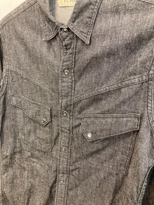 YCHAI（イカイ）YCHAI (イカイ) WESTERN/ウェスタン コットンリネンダンガリーソリッドウエスタンシャツ グレー サイズ:Sの古着・服飾アイテム