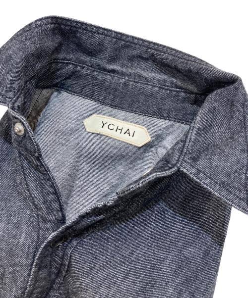 YCHAI（イカイ）YCHAI (イカイ) WESTERN/ウェスタン コットンリネンダンガリーソリッドウエスタンシャツ グレー サイズ:Sの古着・服飾アイテム