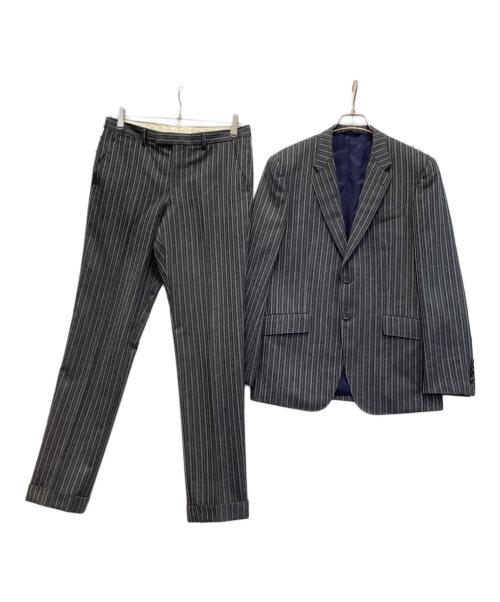 Paul Smith COLLECTION（ポールスミス コレクション）Paul Smith COLLECTION (ポールスミス コレクション) ストライプセットアップスーツ グレー サイズ:Lの古着・服飾アイテム